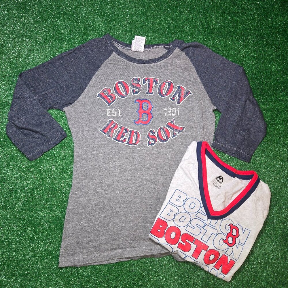 MLB Boston Red Sox 5th & Ocean 3/4 sleeve raglan T-shirt + bonus shirt